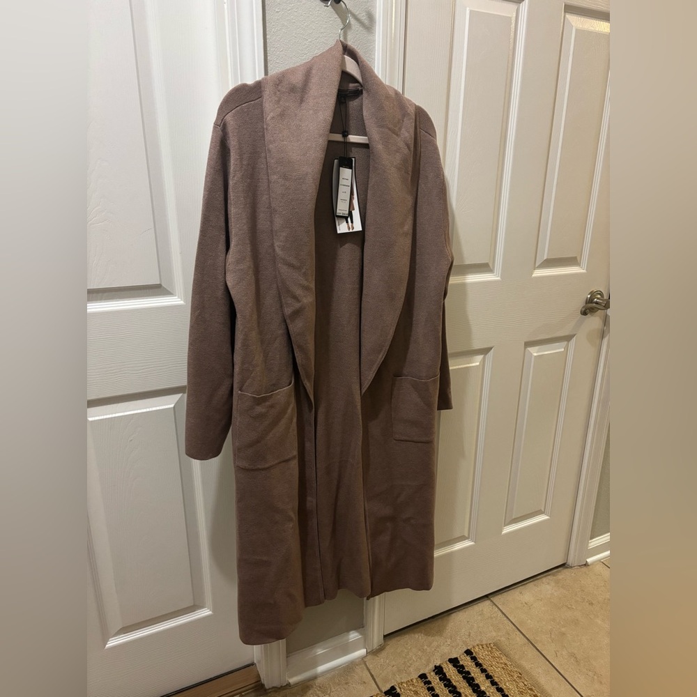 NWT! Max Sport, Longline, thick cardigan M XL Heather dark sand cardigan $368